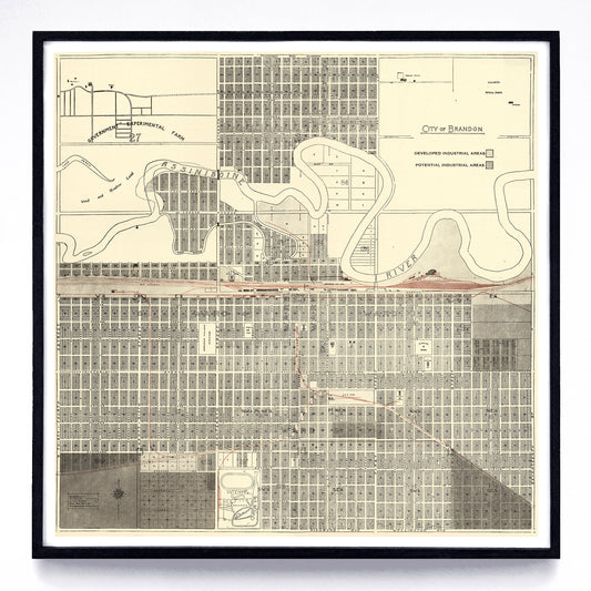 “City of Brandon” print by the Manitoba Dept. Of Industry & Commerce (1950)