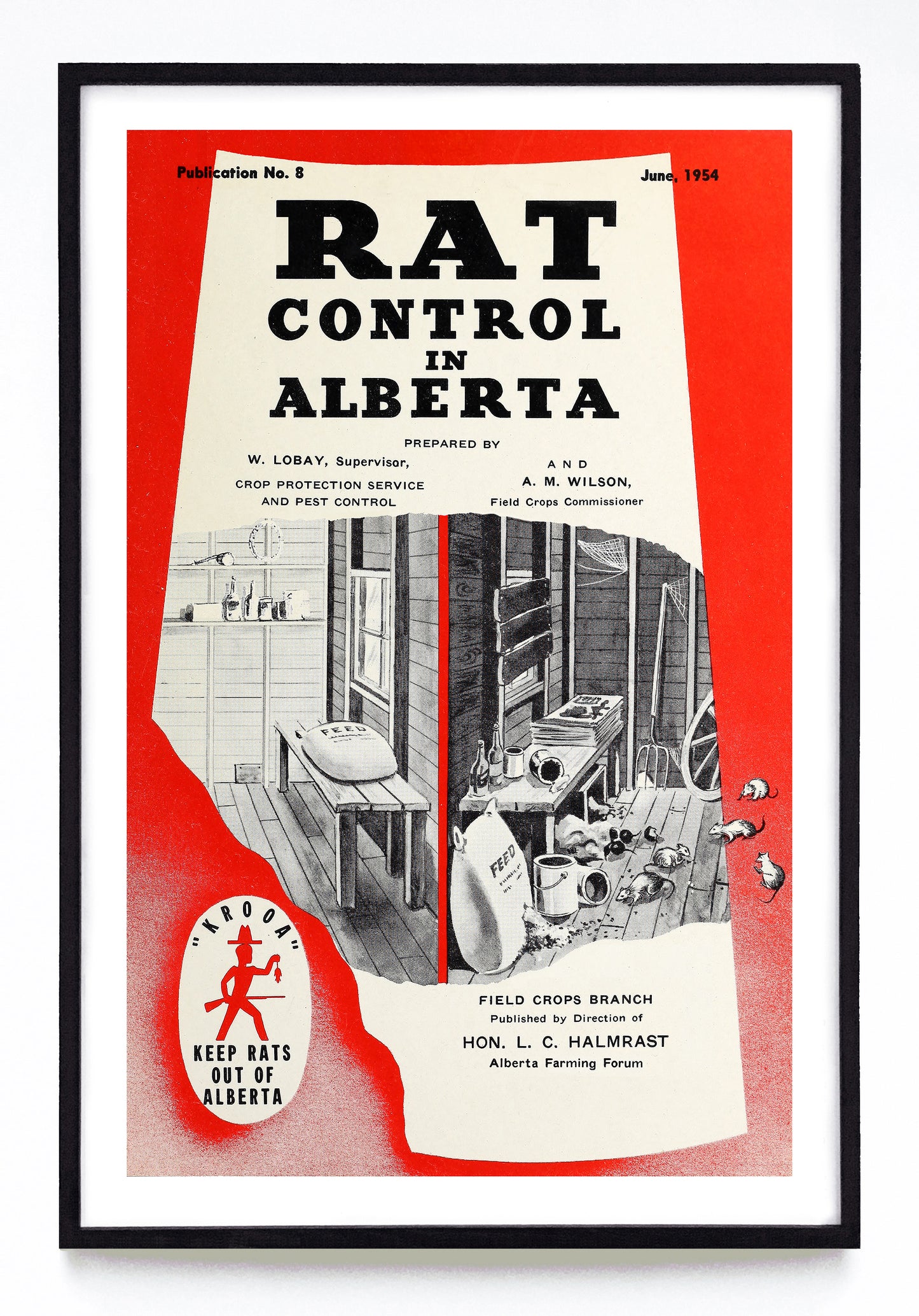 "Rat Control in Alberta" print (1954)